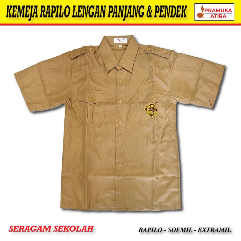 Kemeja / Baju Rapilo Putra/Cowok Pramuka - Lengan Panjang &amp; Pendek