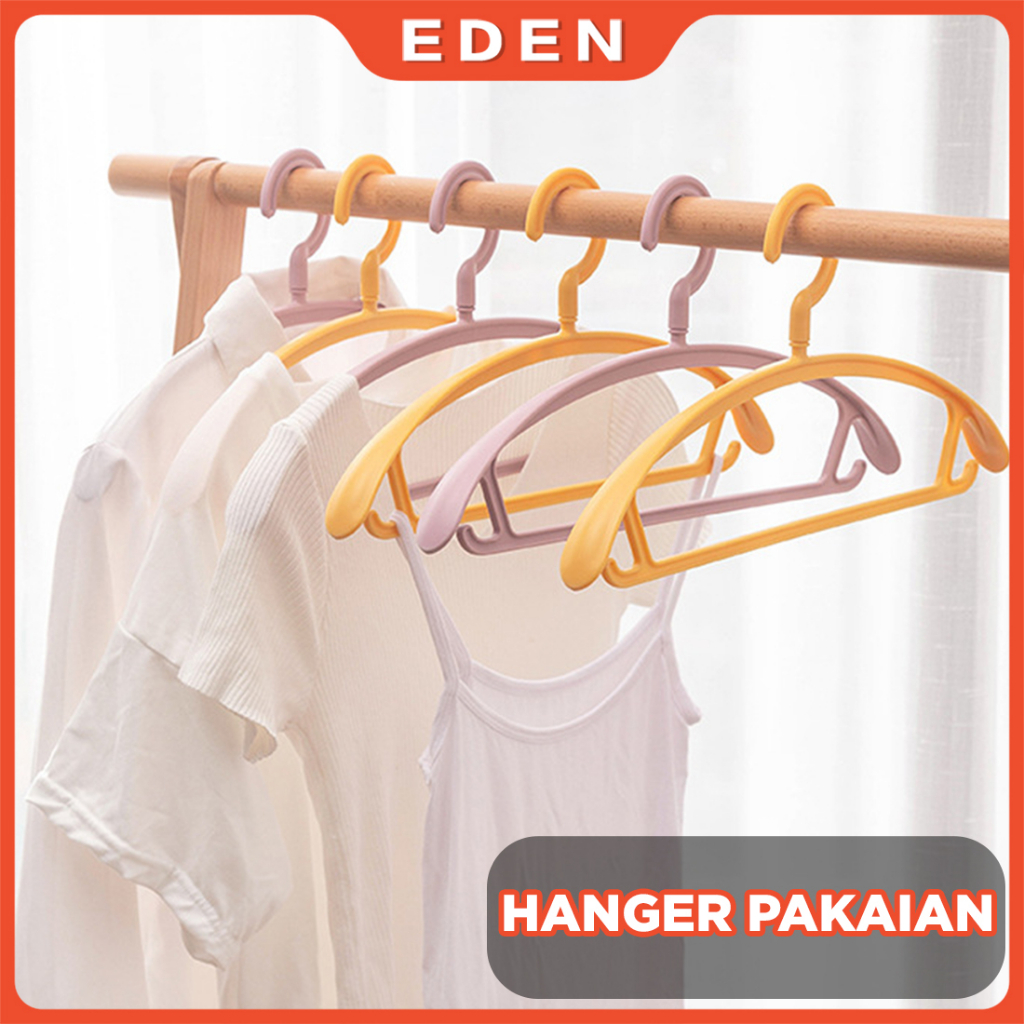 GANTUNGAN BAJU HANGER PLASTIK | PLASTIC HANGER PAKAIAN LAUNDRY ANTI SLIP WARNA