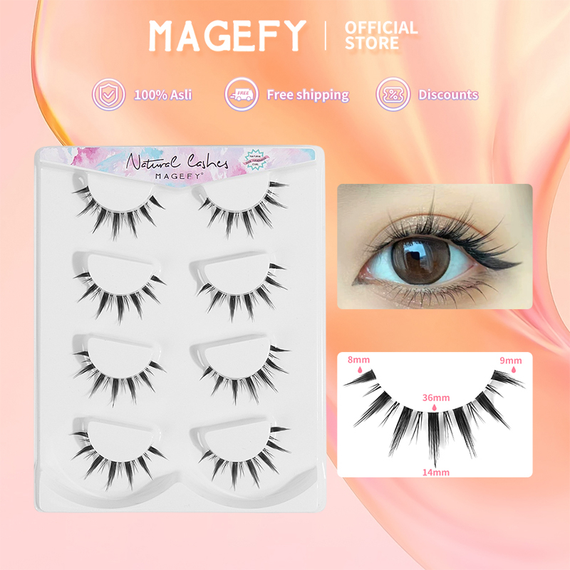 MAGEFY Bulu Mata Palsu Superfine Transparan Stem Eyelash 3D Eyelash Extension Lembut Eyelash 7343