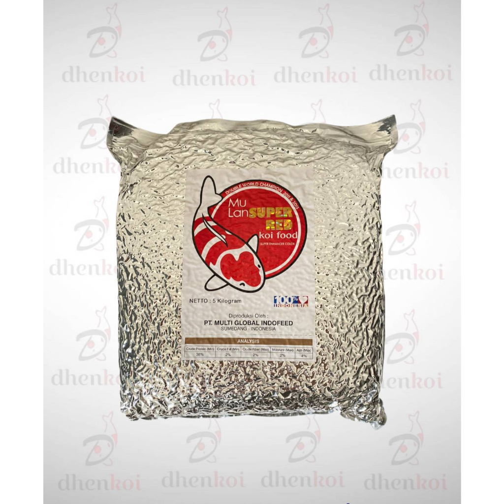 Mulan Koi Food Super Red Super Enhancer Color 5kg Floating[FOOD GRADE]