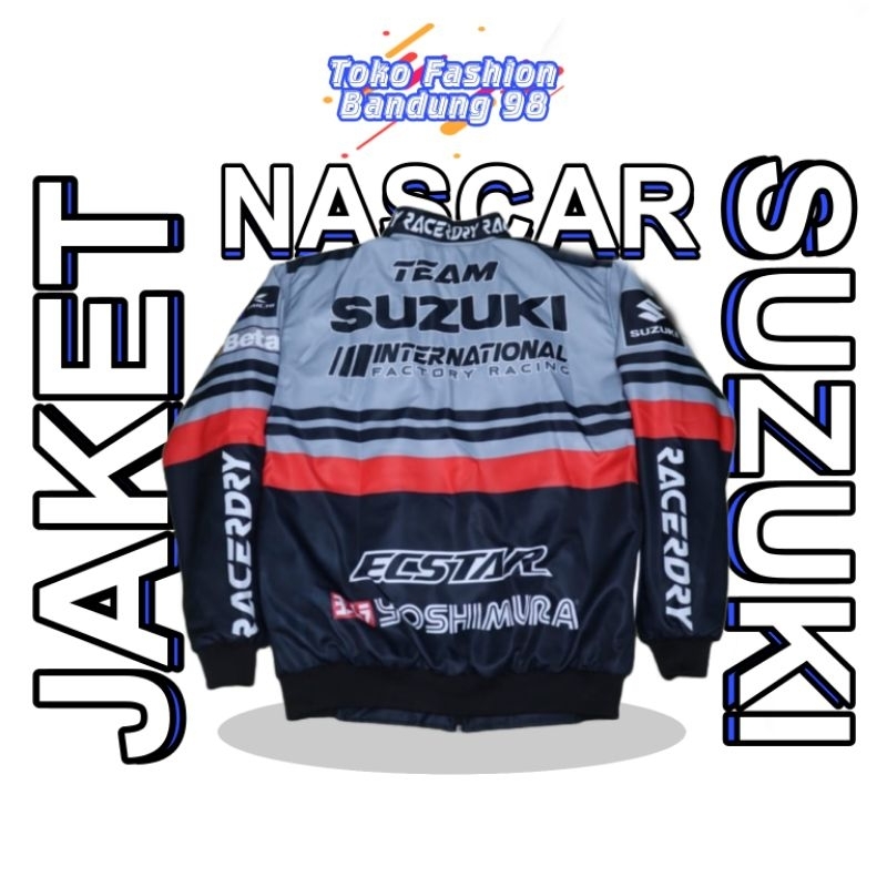 Jaket Motor Nascar Pria Wanita Racerdry Suzuki Kawasaki