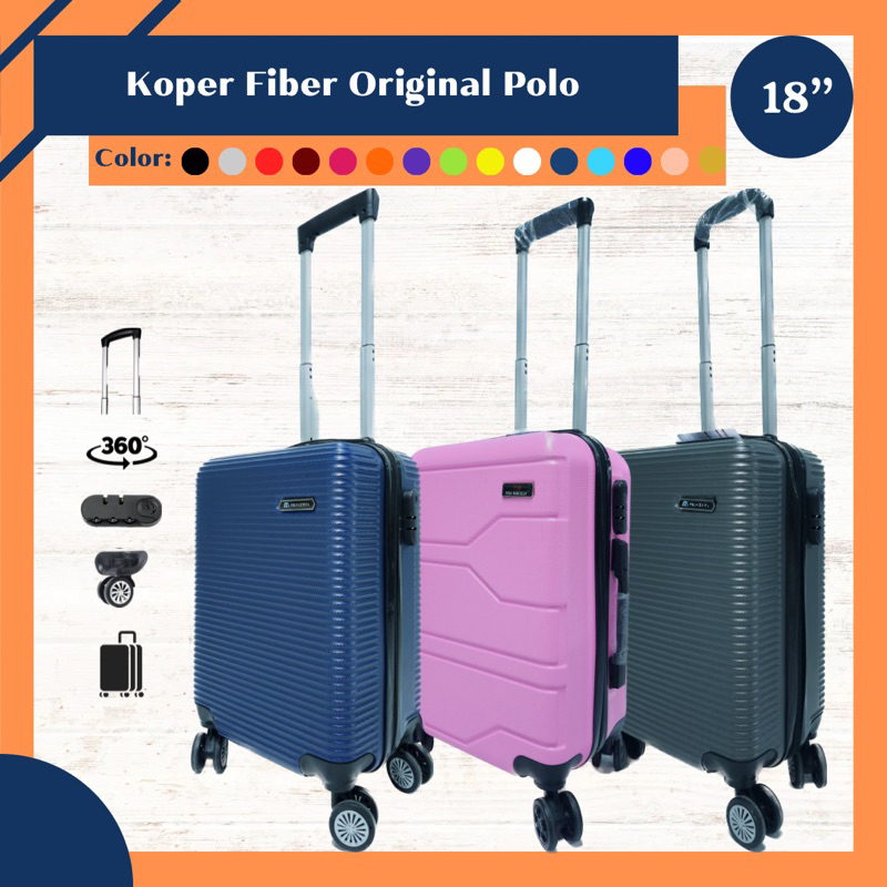 Koper Fiber Poly Carbonate softcase uk 18 inch koper cabin size koper kecil koper sekolah anak SD ba