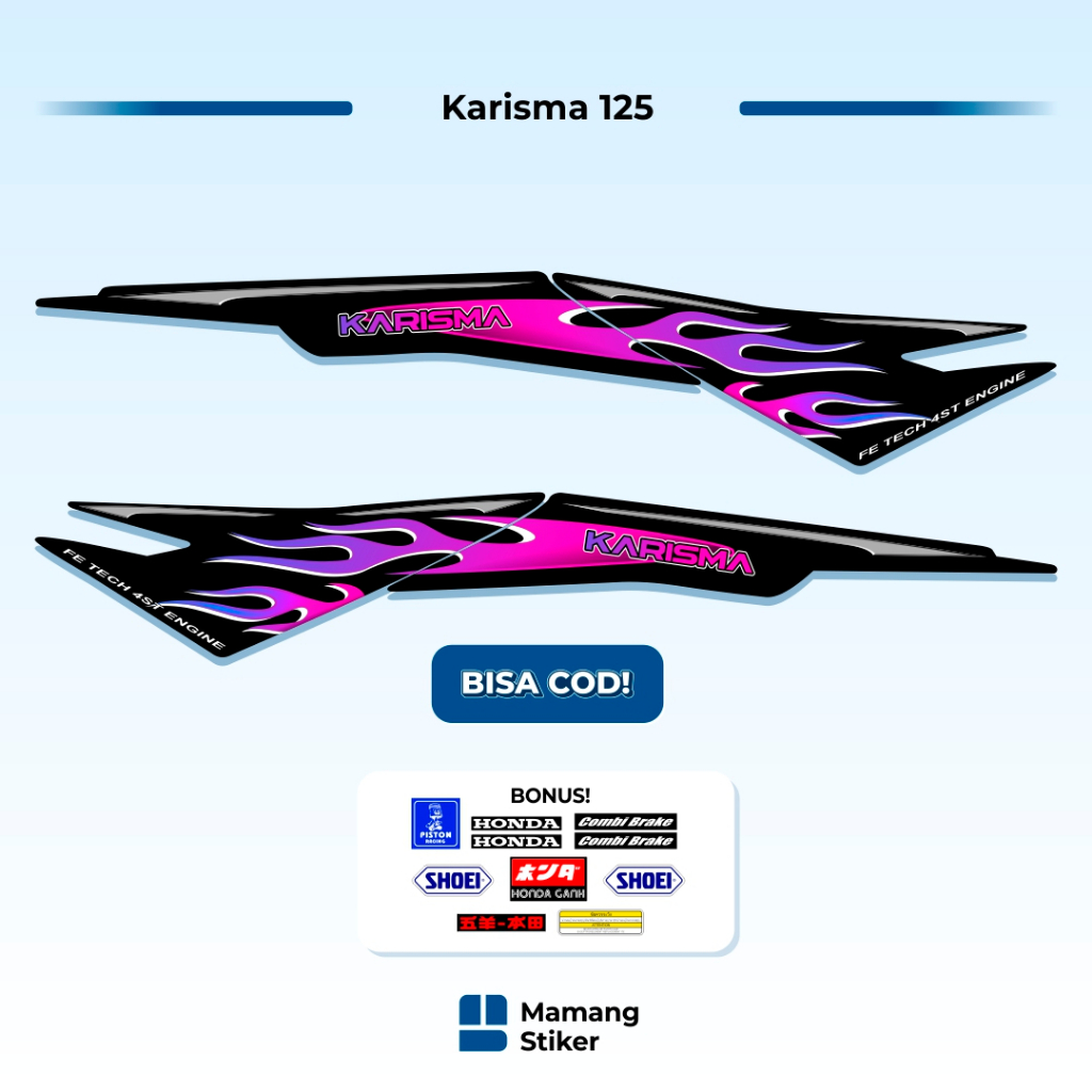 Striping Honda Karisma 125 D Variasi (16) Wave S Thailand i Karisma X Tahun 2002 2003 2004 2005 2006