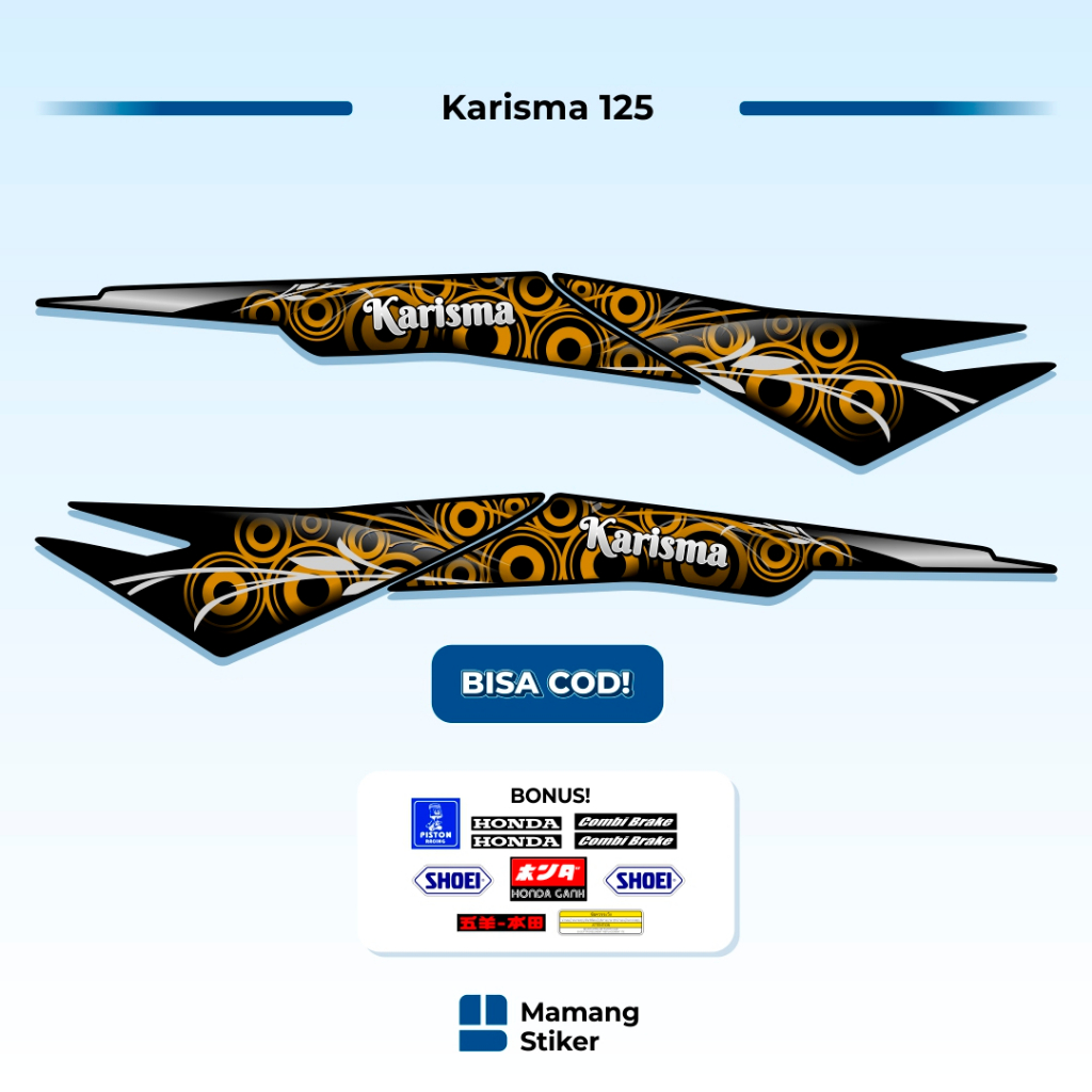 Striping Honda Karisma 125 D Variasi (17) Wave S Thailand i Karisma X Tahun 2002 2003 2004 2005 2006