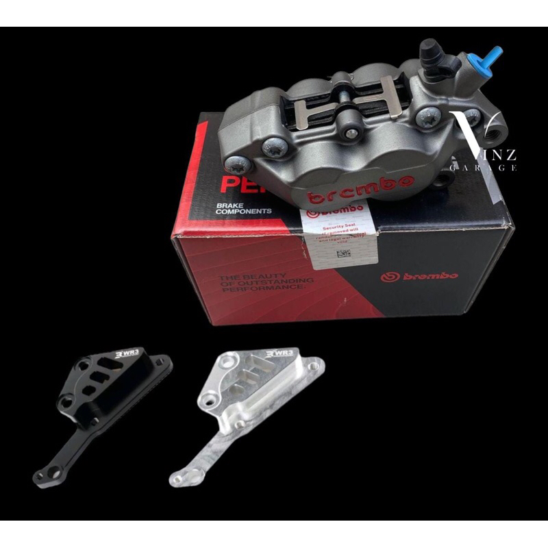 Kaliper Brembo 4 Piston Grey CBR250 RR ABS + Bracket Braket Kaliper WR 3 CBR250 RR ABS Original
