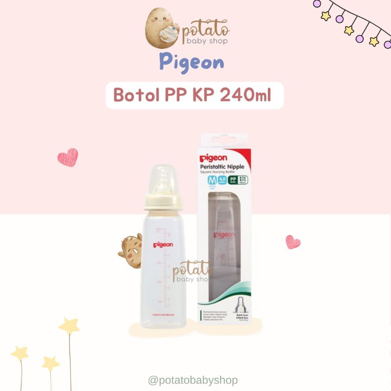 Pigeon Peristaltic Nipple Square Nursing Bottle - Botol Susu Pigeon