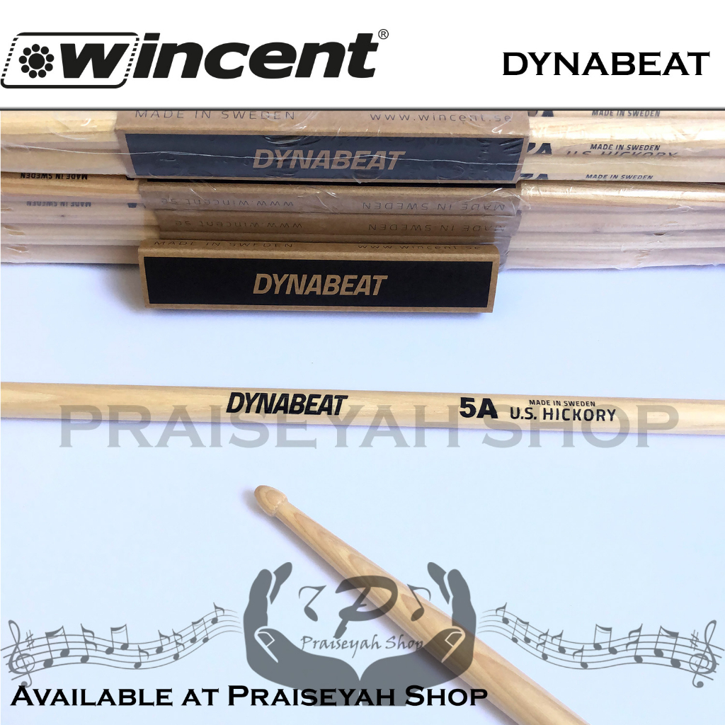 Stick Drum Hickory Dynabeat by Wincent 5A 7A 5AXL Stik Dyna Beat