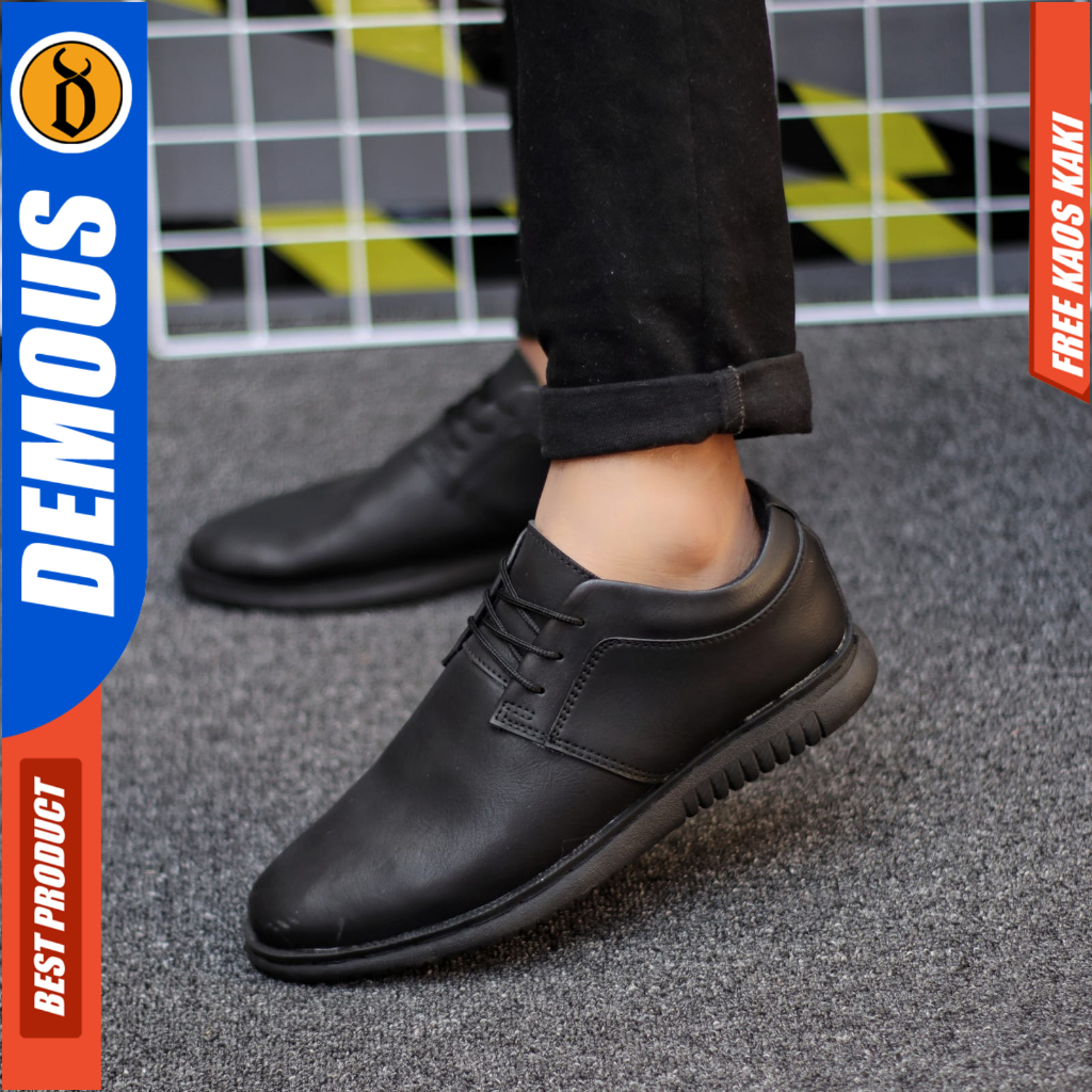 Sepatu Formal Casual Tali Hitam Pantofel Docmart Pria