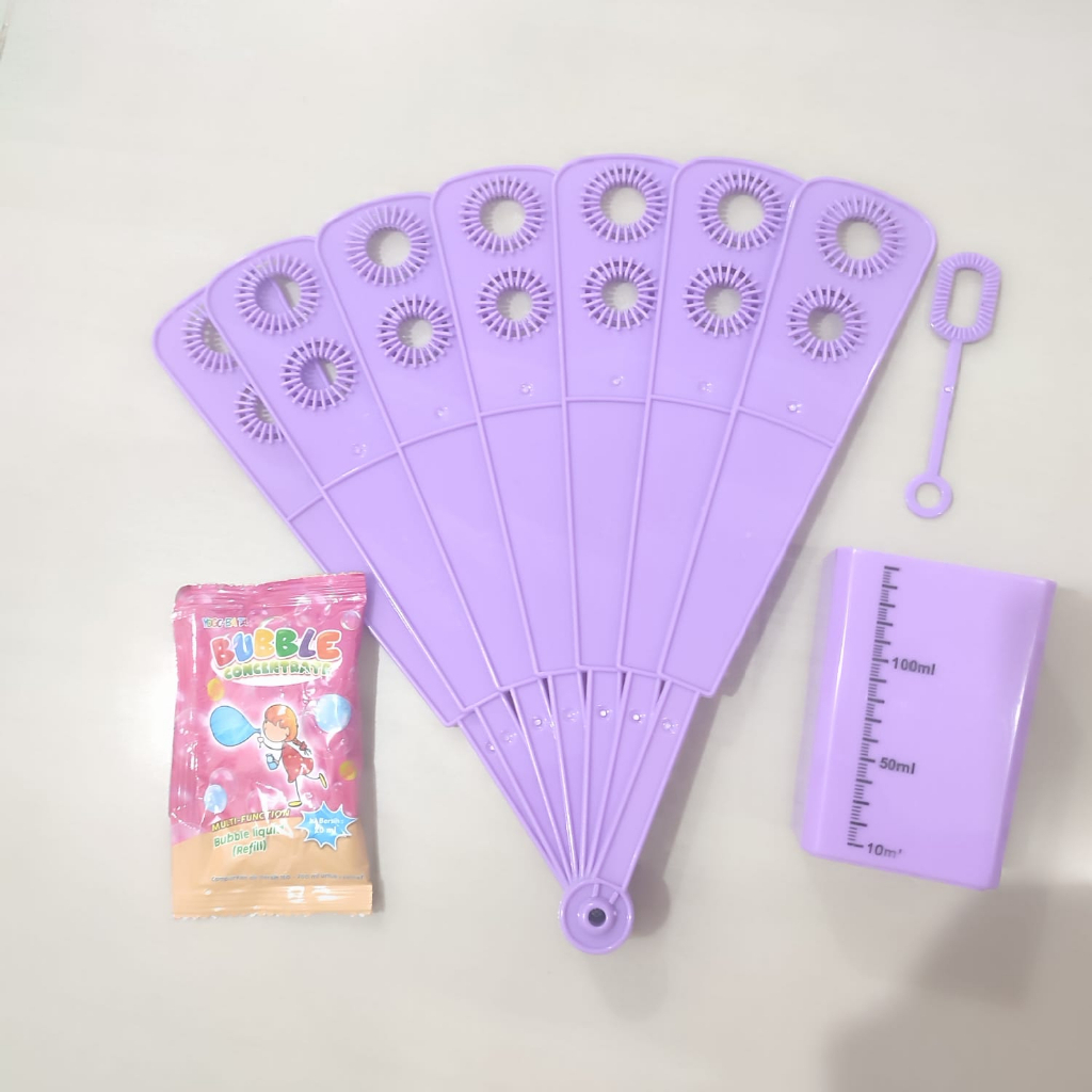 [YU17] Mainan Anak Bubble Fan Bentuk Kipas Celup Tiup / Mainan Gelembung / Happy Bubble Fan YU 17