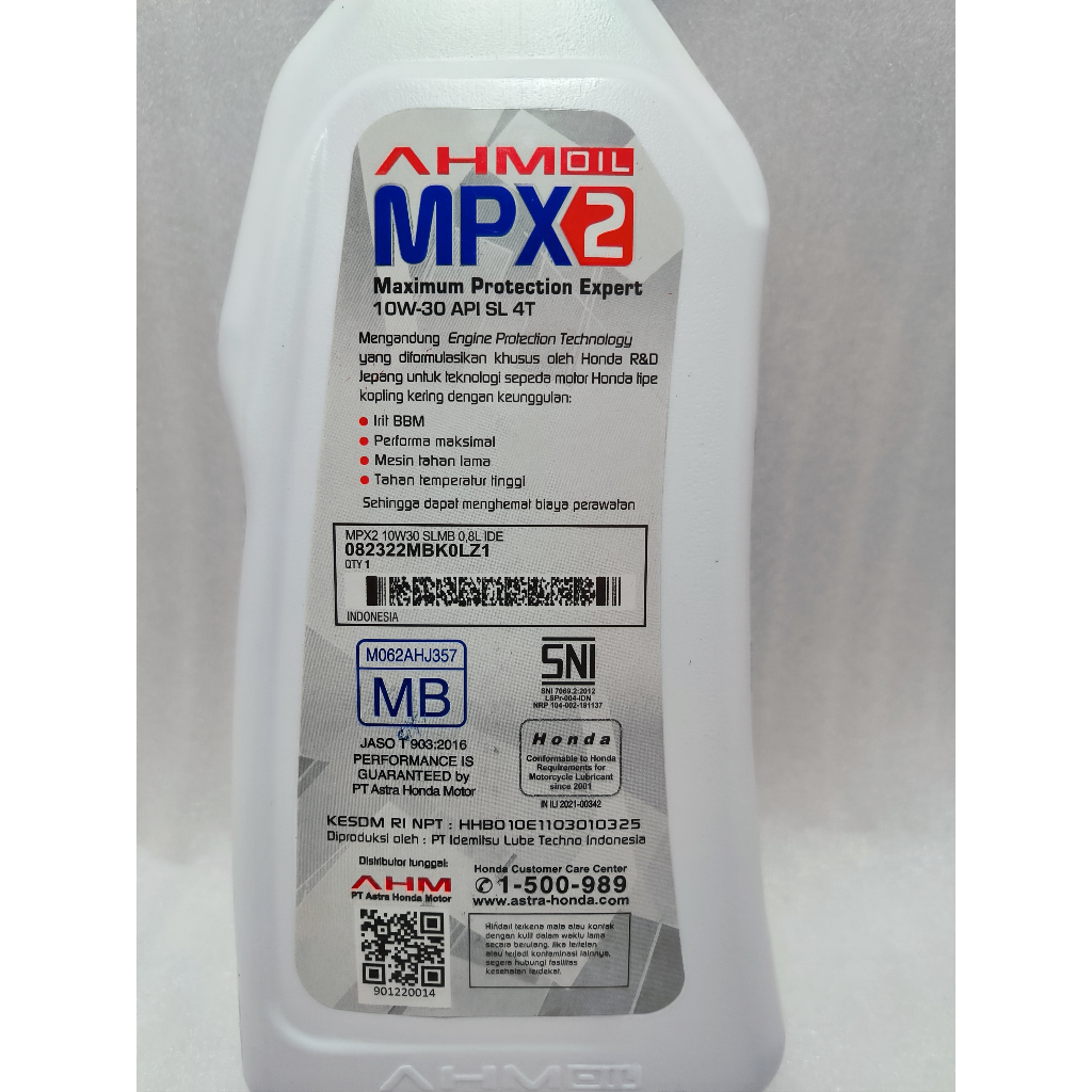 Oli Mpx2 Matic 800ML perbotol