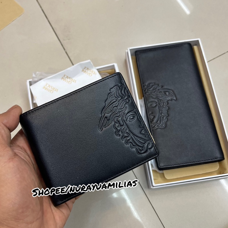 dompet pria versace import Dompet kulit asli pria Versace import with box dompet lipat pria