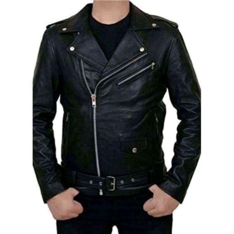 Jaket Kulit Ramones Pria Model Terbaru Anti Air New Elegant