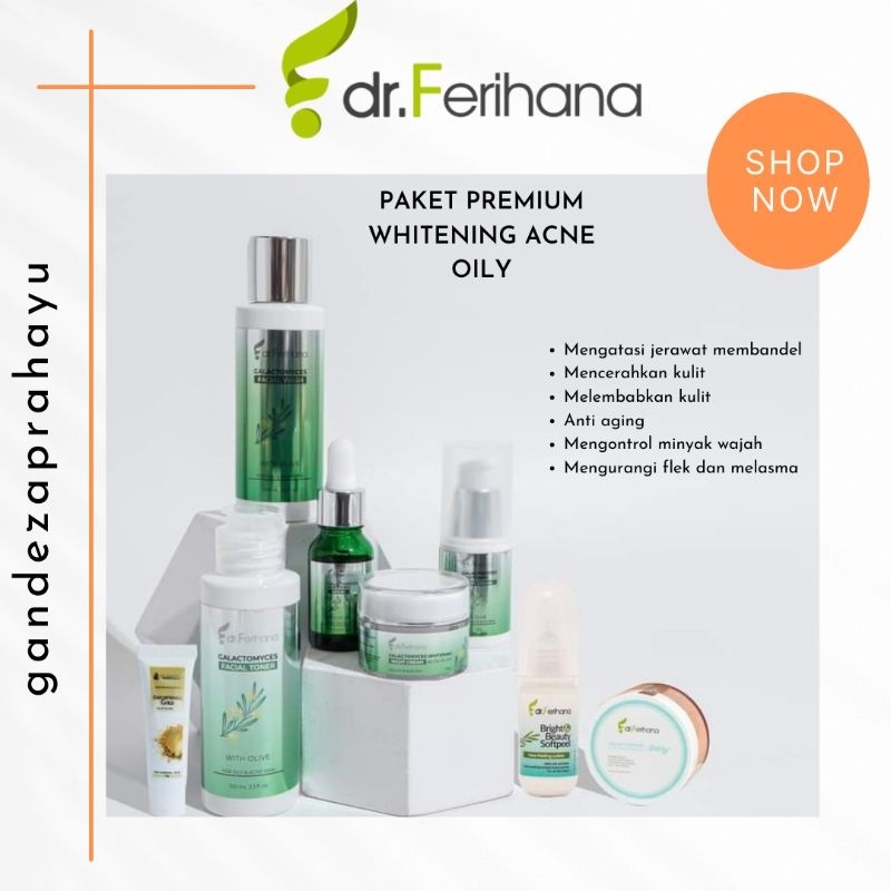 dr.Ferihana - PAKET COMPLETE GALACTOMYCES ACNE OILY /Menyembuhkan jerawat secara alami/ Mengontrol m