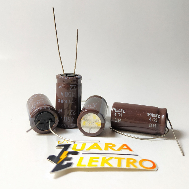 KAPASITOR ELCO 22uF / 450V (1 Pcs) | Capasitor Elko 22 uF/450 Volt KXG