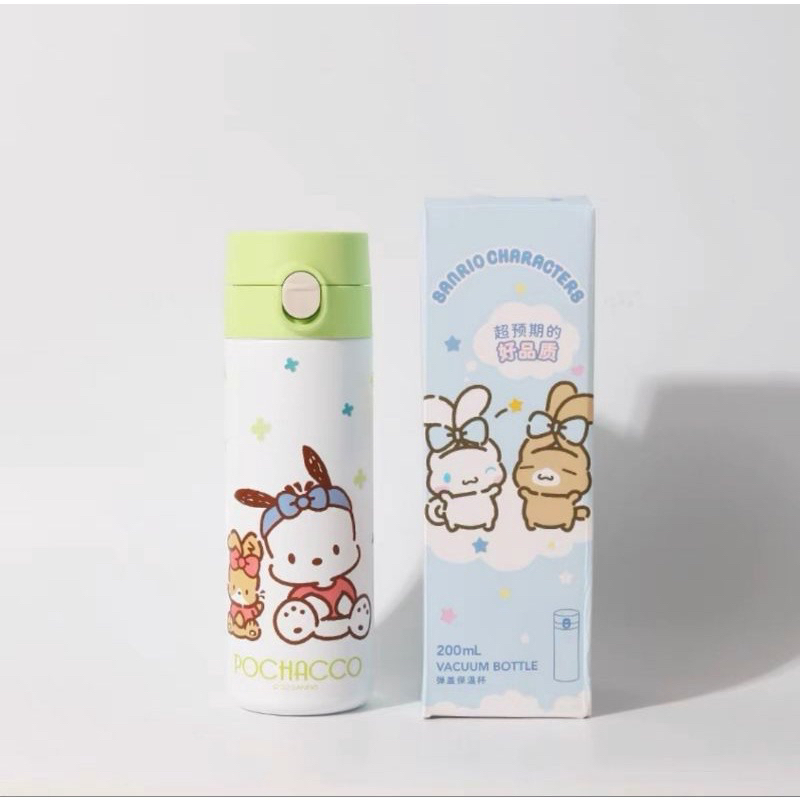 Miniso x Sanrio Botol Minum Termos Thermos Tumbler Botol Vacuum Mini ORI Sanrio Miniso Karakter Poch