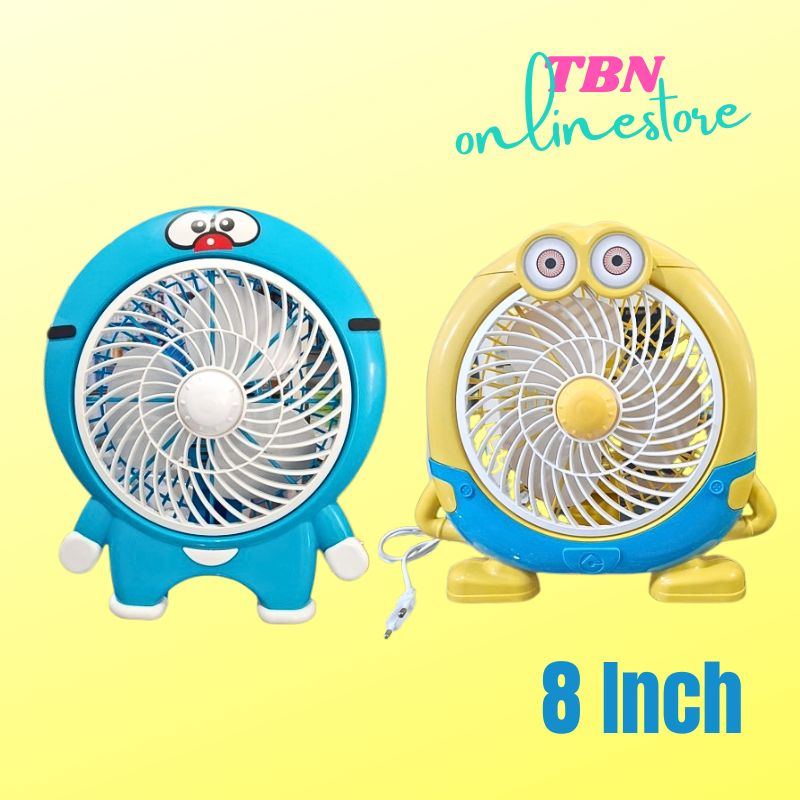 Kipas Angin Meja Doraemon 8&quot;inch Bright-G Karakter Doraemon dan MINION