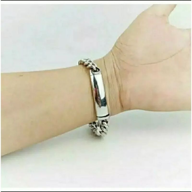 gelang rantai pria slup baja stainless anti karat anti luntur