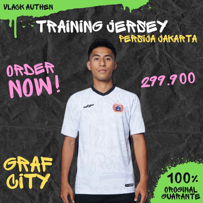 Jersey Training Persija Jakarta 2023 White Grafcity Original Apparel Juara