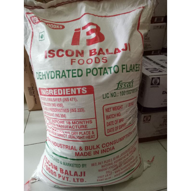

Flakes Potato Flakes/Tepung kentang Serpihan 1 kg