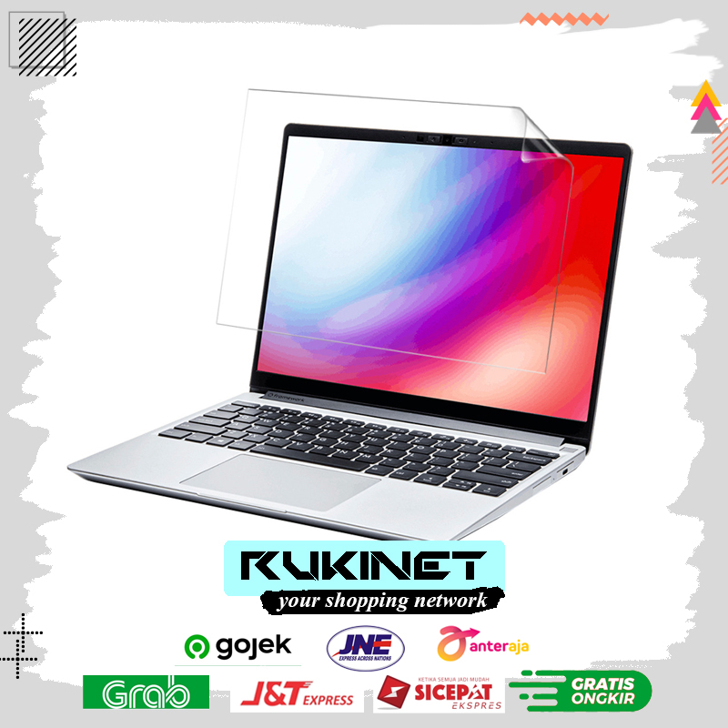 PAKET Screen Protector Laptop + Kain Lap LCD + Cairan Pembersih + Kuas / Pelindung Layar macbook 11 / 14 / 15,6 inch Siap Pasang