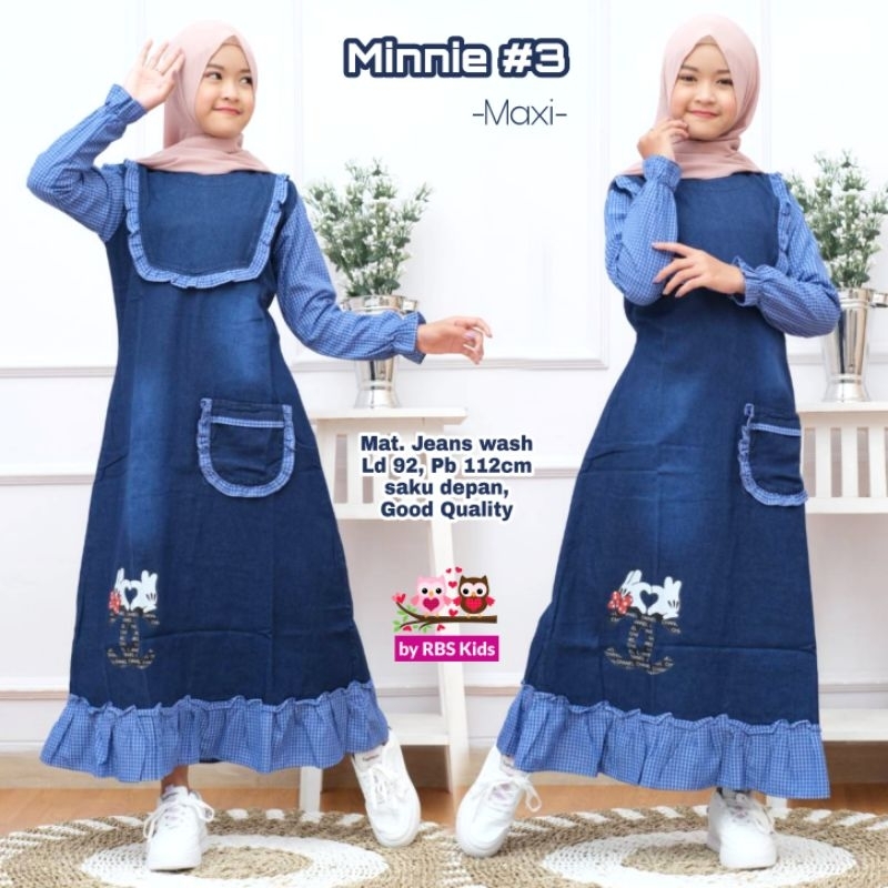 gamis anak jeans, gamis jeans, Maxi anak jeans, baju anak