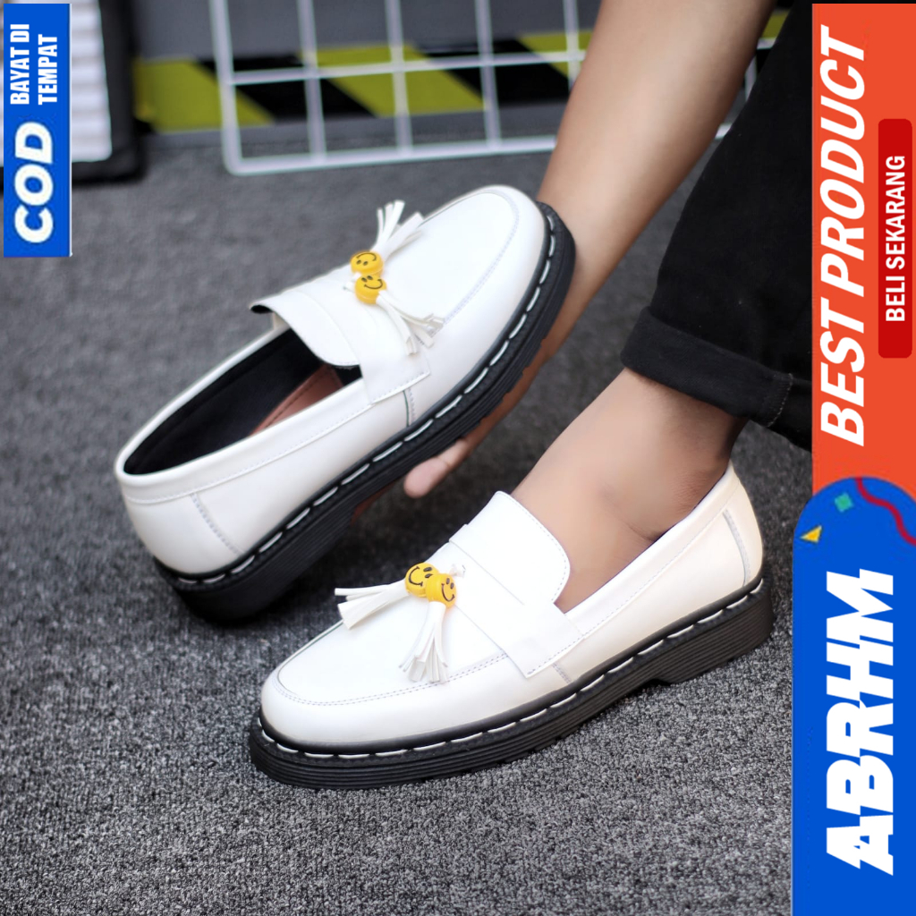 ABRHM Sepatu Loafers Docmart Formal Pantofel Casual Kerja Pria