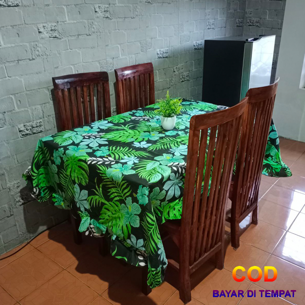 ✅COD Taplak Meja Makan 140x200 Kain Katun Model Rumbai Dekorasi Dapur Perlengkapan Rumah