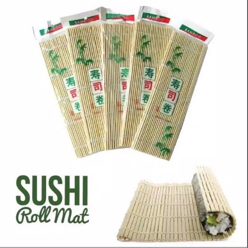 MJ88 Tikar Penggulung Sushi Bamboo /Sushi Bamboo Mat /Alat Membuat Sushi /Tikar Penggulung Sushi Makisu /Sushi Roller /Bamboo Sushi Mat / Gulungan Sushi Bamboo /Penggulung Sushi /Tikar bamboo Sushi Super Murah