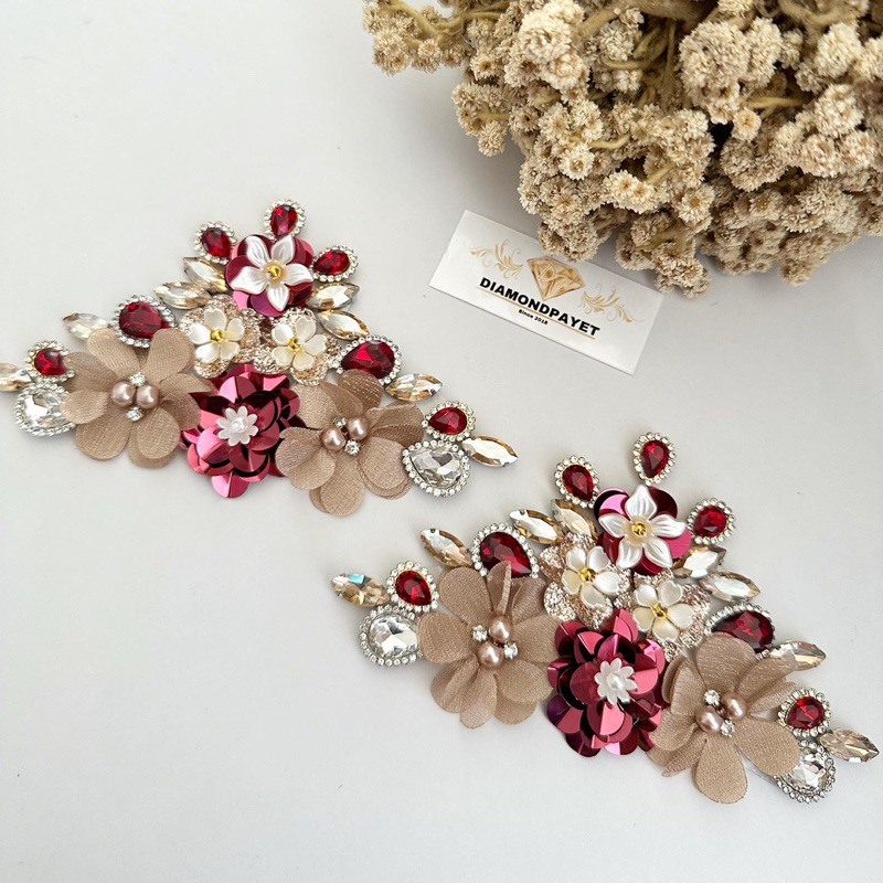 Payet Rangkai Bunga Tangan Mewah / Payet Tangan