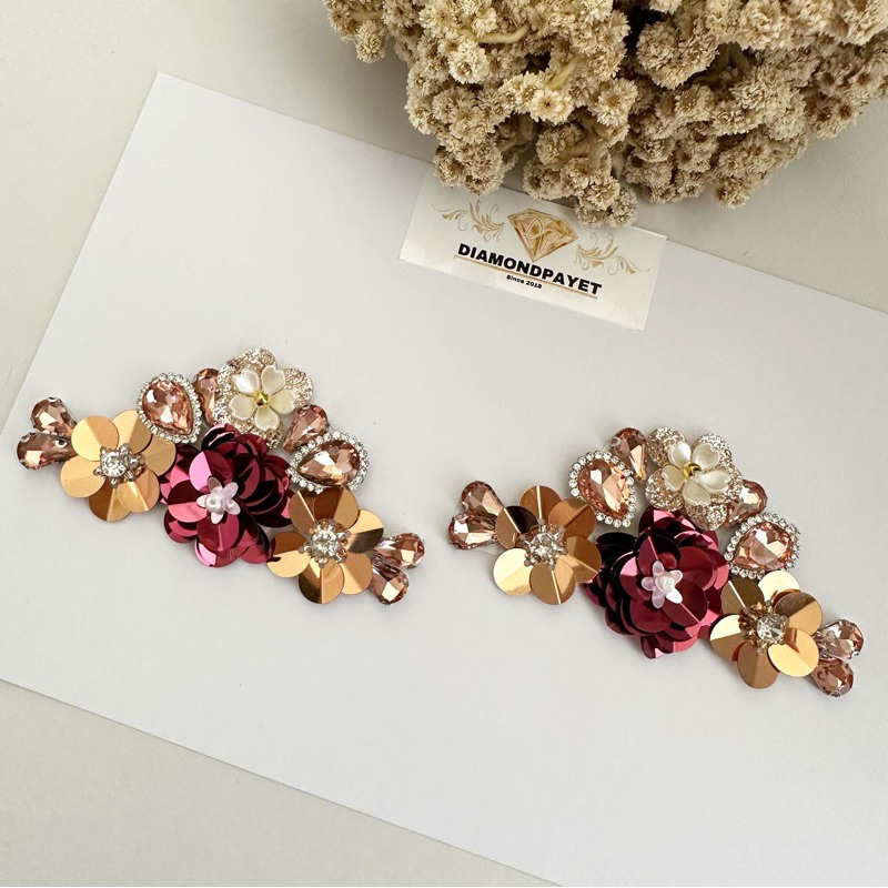 Payet Rangkai Bunga Tangan Sedang / Payet Tangan