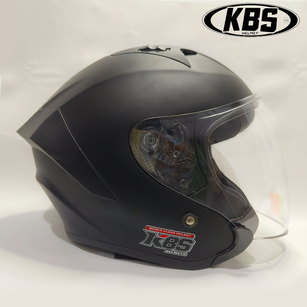 HELM HALF FACE KBS HAKAI KAYROZ HITAM DOF/ HELM PRIA DAN WANITA DEWASA SNI