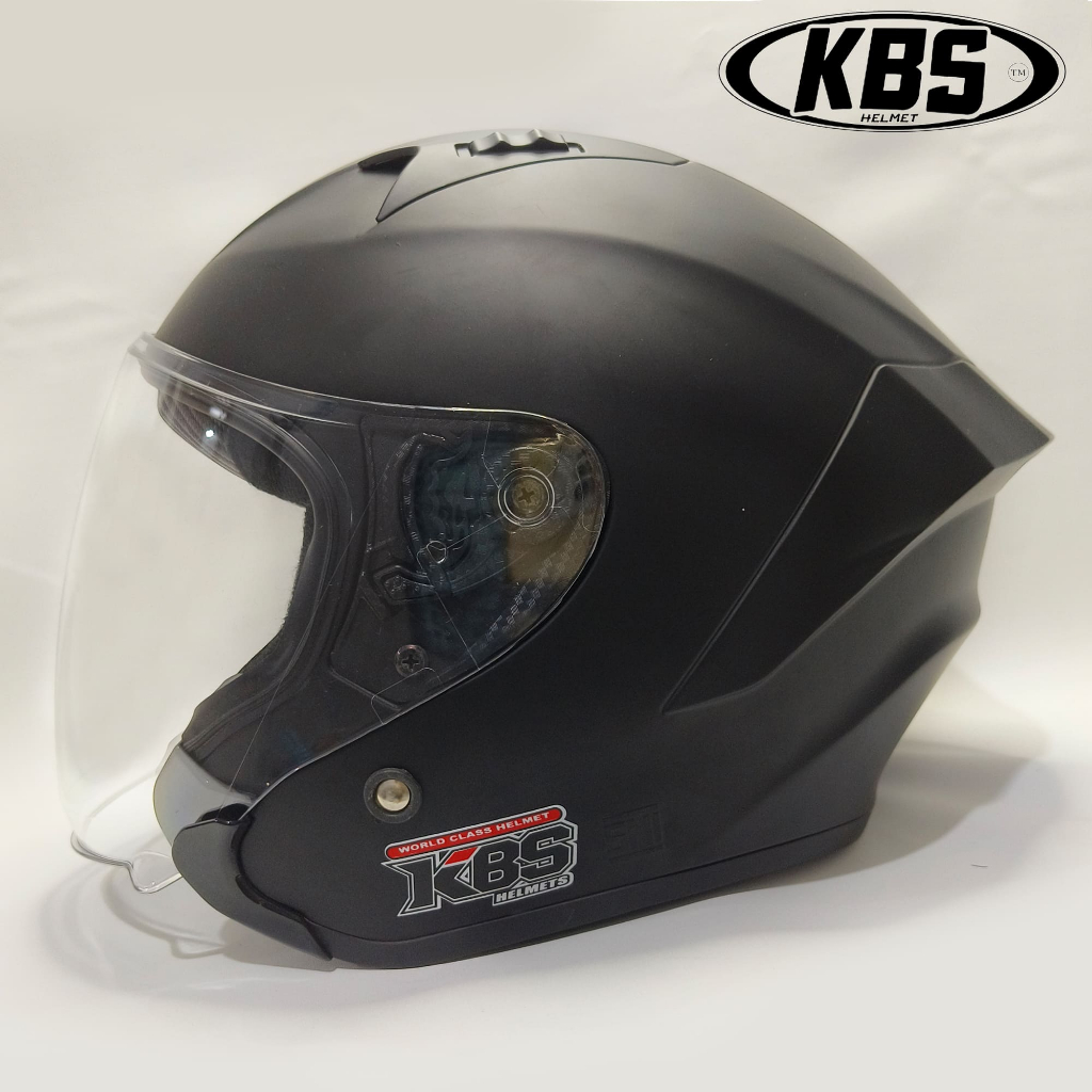 HELM HALF FACE KBS HAKAI KAYROZ HITAM DOF/ HELM PRIA DAN WANITA DEWASA SNI