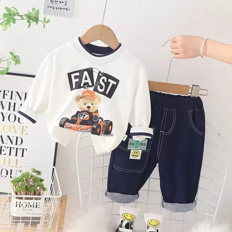 SETELAN SWEATER ANAK LAKI LAKI BAHAN BABYTERRY UMUR 1-5 TAHUN