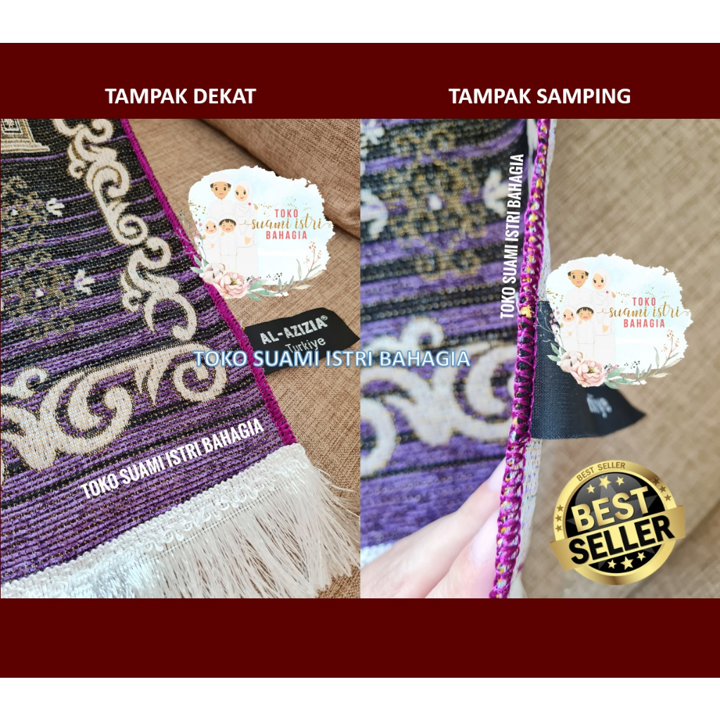 Sajadah Viral Travel AL Azizia White Color Fringe 35 x 60 Cm Murah Turki Souvenir Oleh Haji Umroh Lipat Muka Kepala Anak Turkey Anak Sujud Dewasa 3/4 Alazizia Kecil Izmir Albahar Al bahar Kiswah Howel Mini Al Namaz Pouch Rajut Chenile Tambang Alydrus Unik