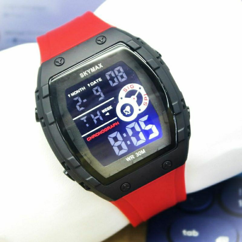 NEW LIMITED!!!Jam Tangan Skymax 2219 Pria Digital Favorit Kesukaan Bisa Buat Berenang