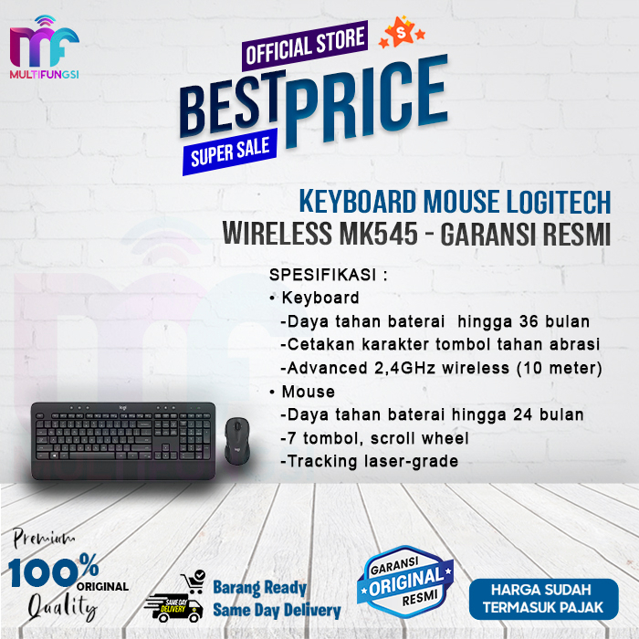 Keyboard Mouse LOGITECH Wireless MK545 - Garansi Resmi MK-545