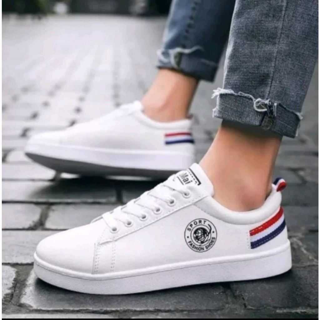 ARMY - Sepatu Sneakers Casual Sport Pria dan Wanita sepatu Hitam&amp;Putih Kumai 37-43