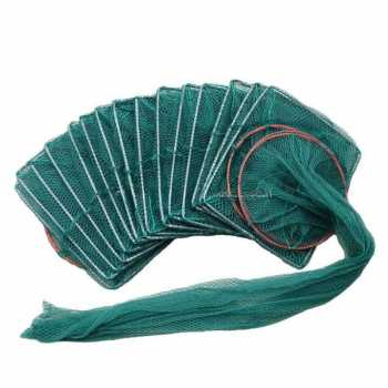 Jaring Bubu Naga Perangkap Ikan Kepiting Udang Lobster Foldable Double Knot Fishing Net Bait / Jaring Pancing Ikan Panjang 1.5M 1M 3.1M / Jala Alat Jebak Jebakan Udang ikan Kepiting Otomatis /Jaring jebakan Kepiting Ikan Lipat bahan Kawat Baja Kuat Kokoh