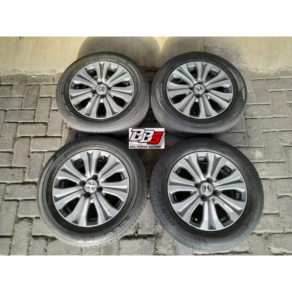 velg bekas honda freed ring 15 & ban bridgestone 185/65 cocok mobilio, jazz, brio, agya, ayla