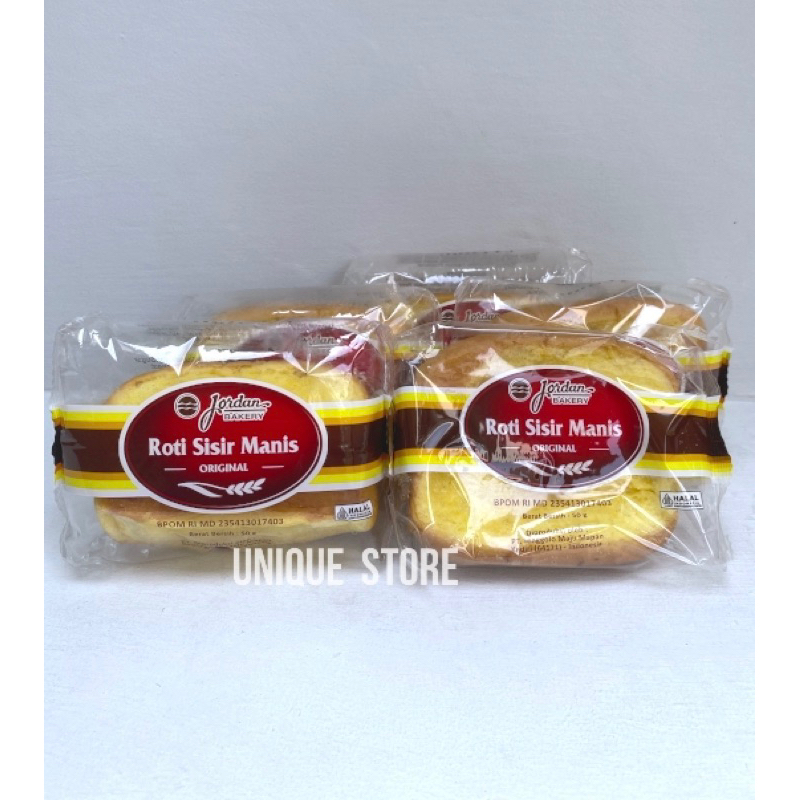 

unique store jordan bakery roti sisir manis original 1 pax isi 5 pcs