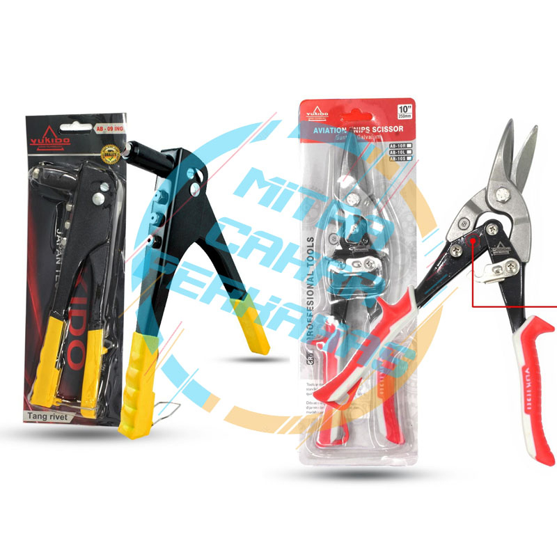 [Paket 2 ITEM Tang RIvet &amp; Gunting Holo ]Gunting Seng YUKIDO ORI / gunting baja ringan krisbow 10in TANG RIVET HEAVY DUTY 10 INCH TANG RIPET HD 10&quot; FULL BESI 10 DIM MURAH STANG KELING ALMINI BAGUS