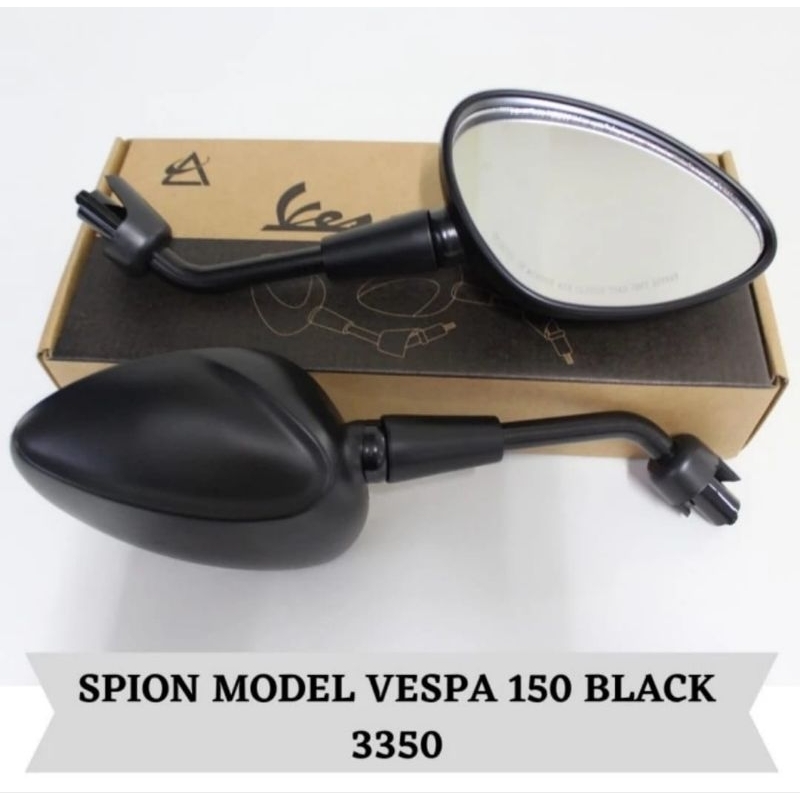 Spion model Vespa 150 3350 hitam model CORSA untuk motor Universal