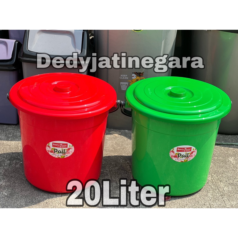 EMBER PLASTIK 20LITER + TUTUP BASICHOME LIONSTAR