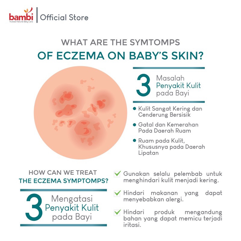 BAMBI Baby Compact Powder Dermacare 40gr | Bedak Padat Bayi Anak Khusus Kulit Atopik/Eczema/Eksim