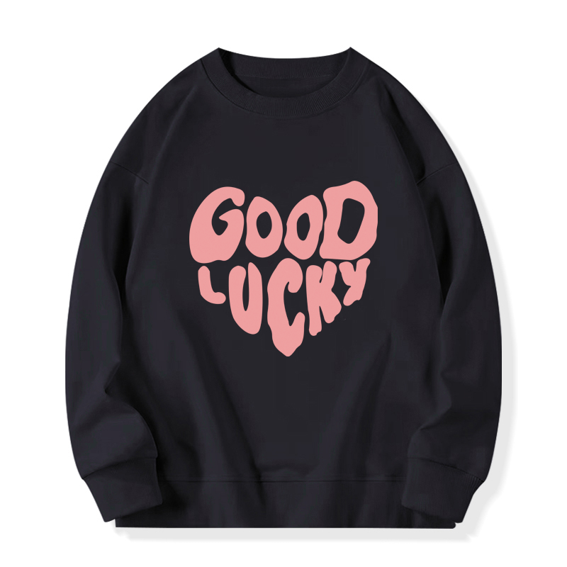 XiaoZhaiNv Korean Style Letter Heart Pattern Lengan Panjang Baju Sweater Wanita A0145