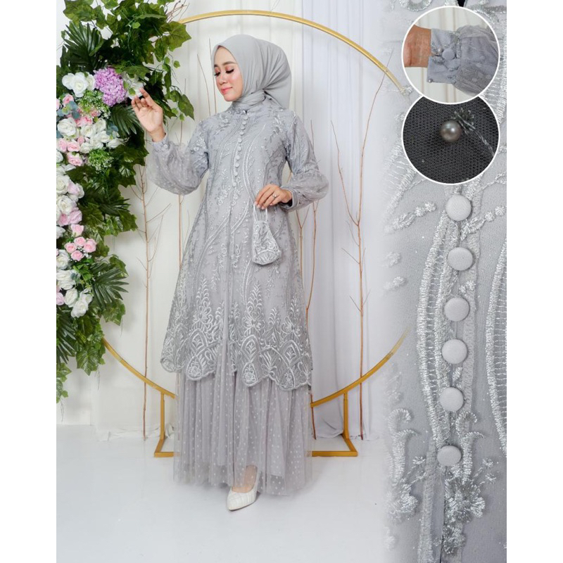 (COD)  GAMIS MODERN NAUMA- GAMIS NAUMA - GAMIS KONDANGAN - KEBAYA GAMIS - GAMIS MUSLIMAH - KEBAYA MODERN - GAMIS KONDANGAN-GAMIS TULLE
