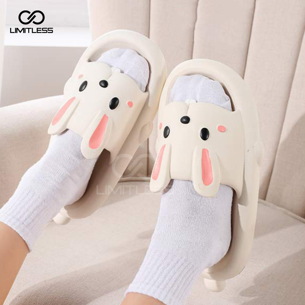 Sandal Rabbit Anak Perempuan Slip On Korea Sendal Bunny Anak Karakter Lucu Sandal Kelinci Terbaru 2023