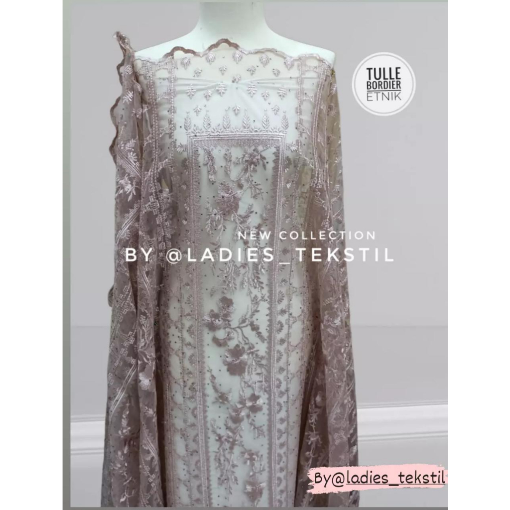 Kebaya tulle bordier tulle etnik