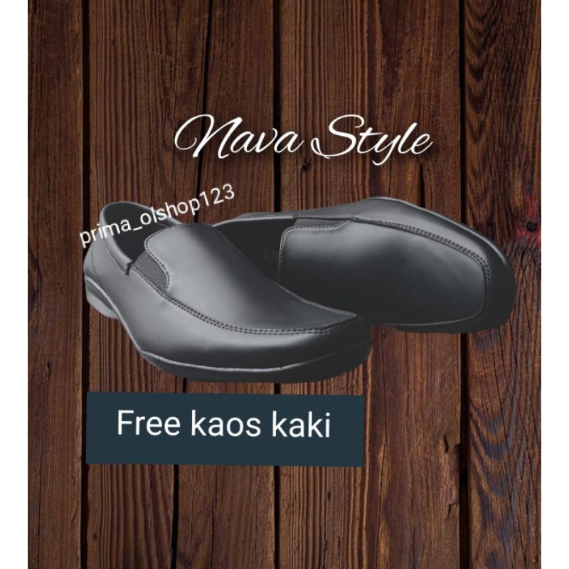 Sepatu Slip On Pria Casual Kulit Asli Garut Murah Berkualitas Semi Formal Hitam Coklat