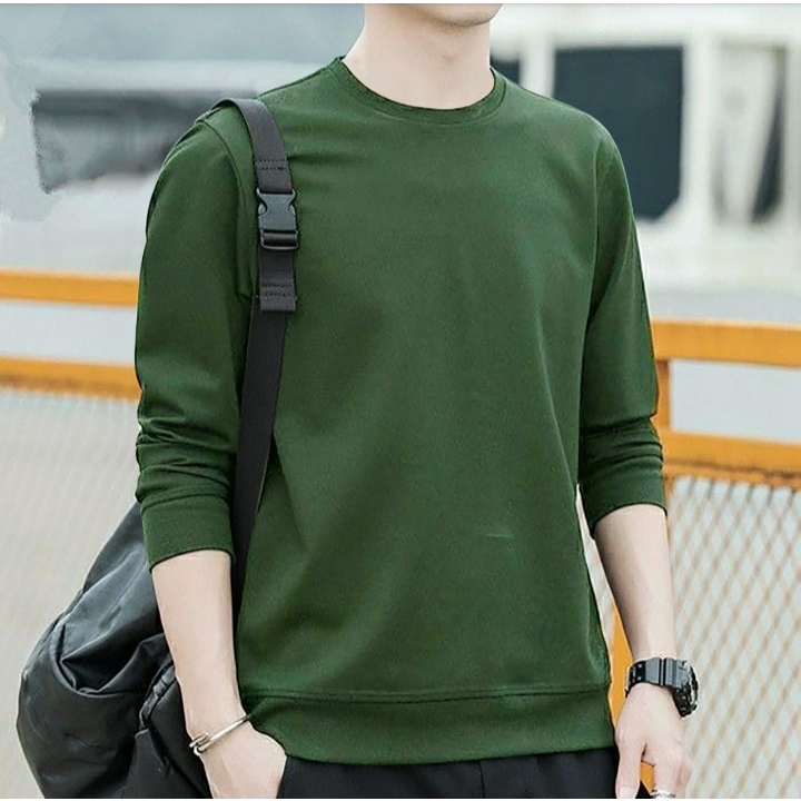 JOSJOLI_STORE/BAJU SWEATER BASIC/Atasan Pria Dewasa Lengan Panjang/Fit To L XL